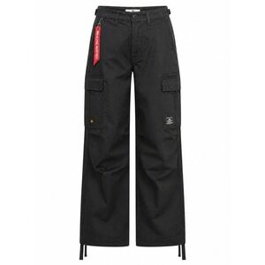 NWT Alpha Industries Cargo Pants Mens 27x28 Black Wide Leg Tactical Streetwear